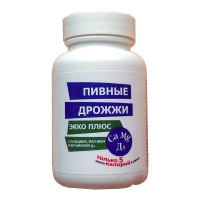 Дрожжи пивные с Cа, Мg.вит,Д № 100 Экко плюс