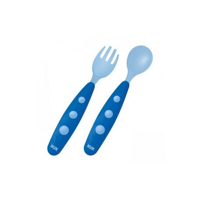 Ложка и вилка с длинными ручками Nuk 4+