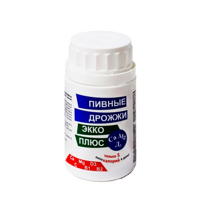 Дрожжи пивные с Ca,Мg, № 100 Эко плюс