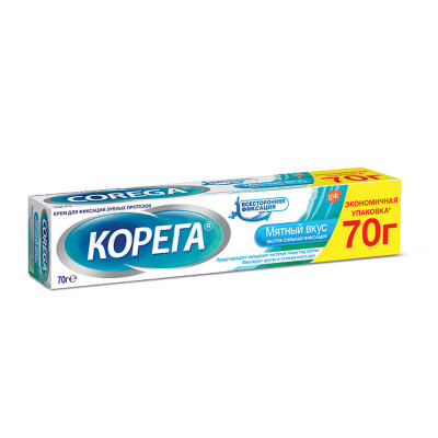 Крем для фиксации зубных протезов Корега Мятный вкус 70 г