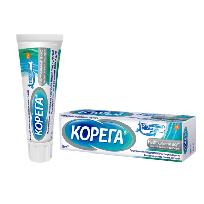 Крем для фиксации зубных протезов Корега Нейтральный вкус 40 г