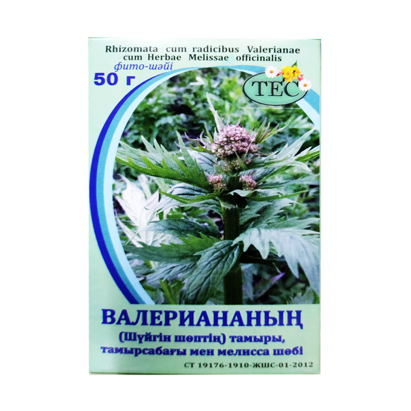 Валерианы корневища с корнями и с травой мелиссы лекарственной Фито-чай 50 г Тес