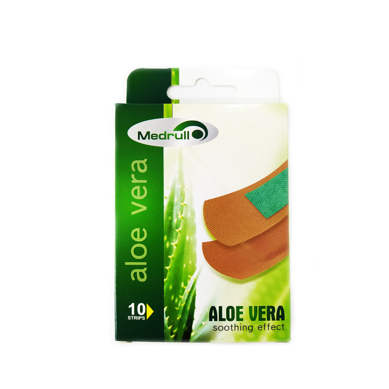 Пластырь бактерицидный для чувствительный кожи Medrull Aloe vera 10 шт