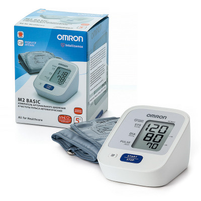 Тонометр OMRON M2 Basic автомат. на плечо c адаптером манжета 22-42см НЕМ-7121-ALRU