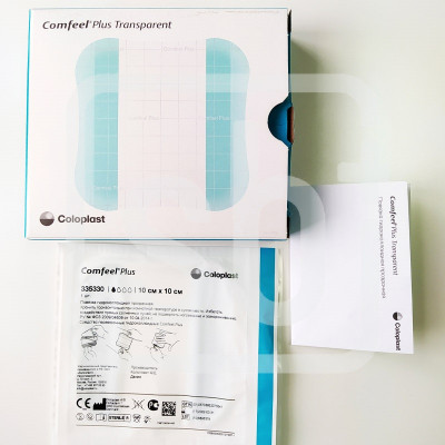 Повязка гидроколлоидная прозрачная Comfeel plus Transparent Dressing   10х10см арт 3533
