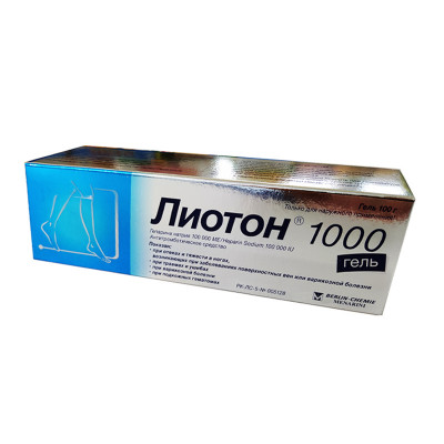 Лиотон® 1000 гель 100 г А. Менарини Мэнюфекчеринг Лоджистикс энд Сервисиз С.р.Л.