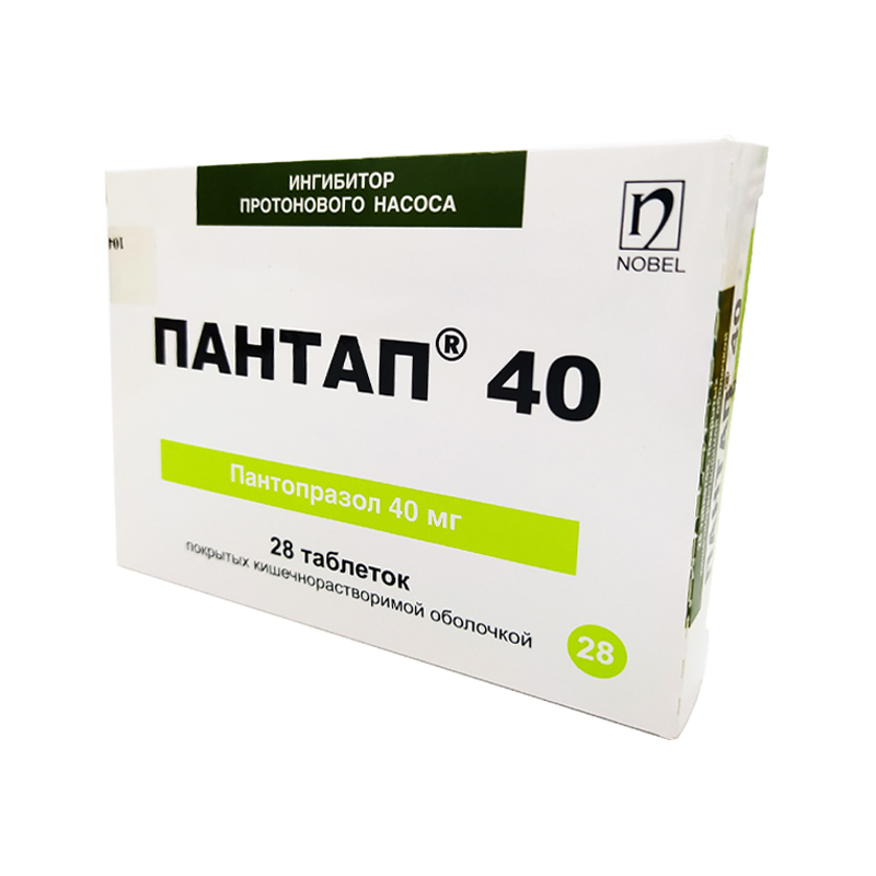 Пантап 40мг №28 таб Нобель