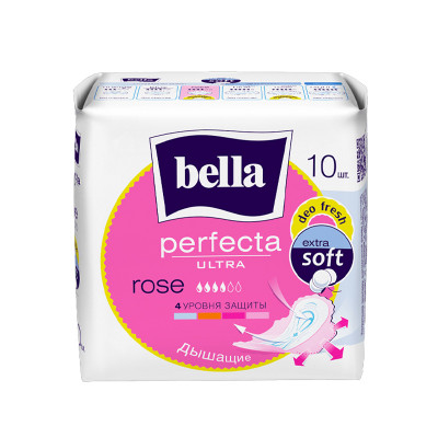 Белла Perfecta Ultra Rose deo fresh 10 шт белая линия прокладки