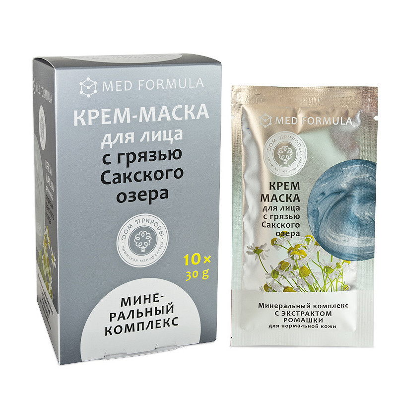 МДП Крем-маска МИНЕРАЛЬНЫЙ КОМПЛЕКС для нормальной кожи с грязью Сакского озера (саше пакет 30г)