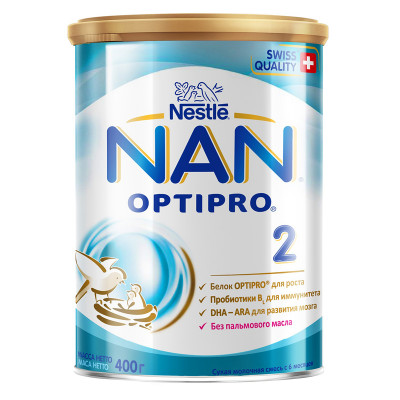 Смесь 6+ месяцев сухая молочная Nestle NAN Optipro 2 400 г