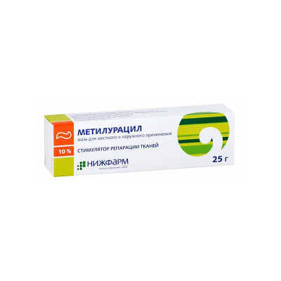 Метилурацил мазь 10 % 25 г АО  Нижфарм 