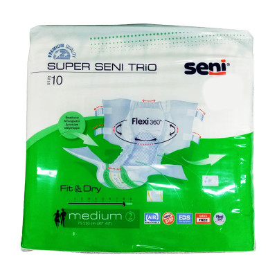 Подгузники для взрослых Seni Super Medium Trio №10 (универсал)