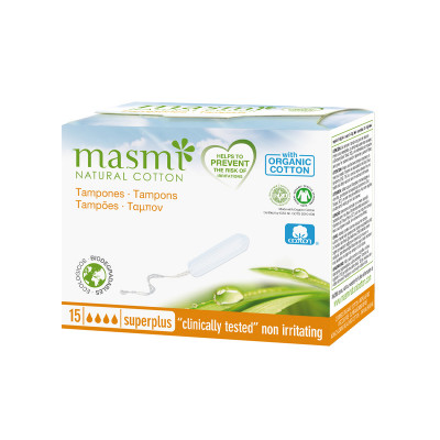 MASMI Тампоны Super Plus из органического хлопка без аппликатора