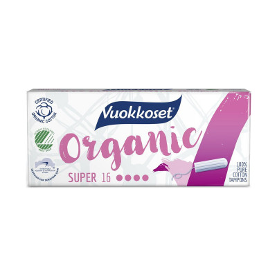 Vuokkoset Тампоны органические супер, 16 шт