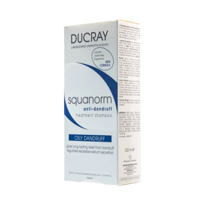 DUCKRAY SQUANORM Шампунь против жирной перхоти 200мл