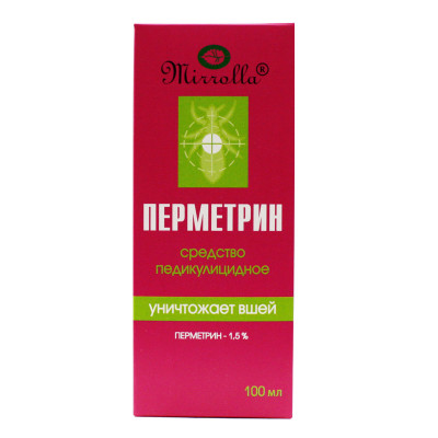 Перметрин 1,5% 100мл ср-во педикул Миролла