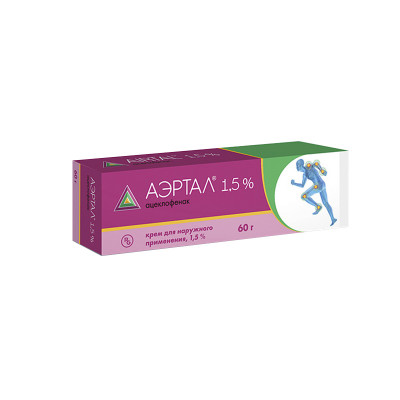 Аэртал 1,5 % 60гр крем