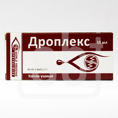 Дроплекс 15 мл капли ушн